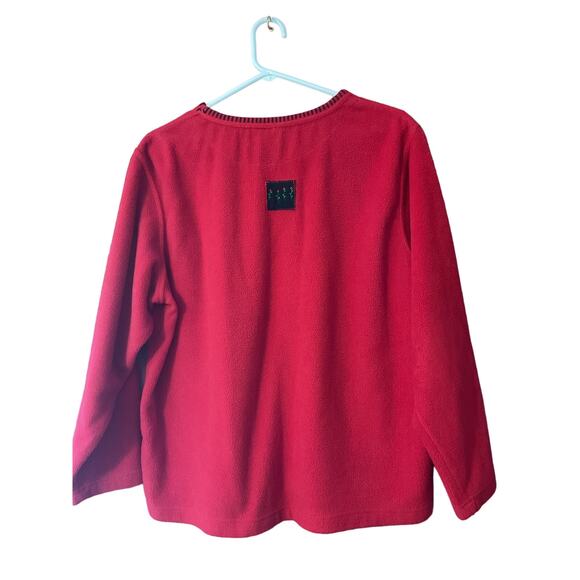 Jenny Buchanan Fleece Snowman & Cardinal Sweatshirt Large 90’s - Picture 2 of 9